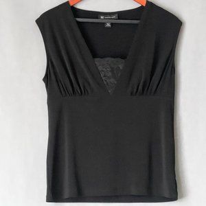INC International Concepts Black Top Lace Insert Size M